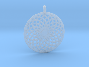 18 Ring Pendant - Flower of Life in Clear Ultra Fine Detail Plastic