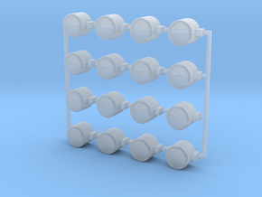 16 blank buttons in Clear Ultra Fine Detail Plastic