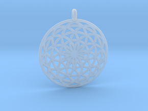 Flower of Life - Pendant 3 in Clear Ultra Fine Detail Plastic