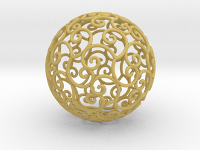 Triskel celtic sphere 3b ( 2,8+4 - 4 cm ) in Tan Fine Detail Plastic