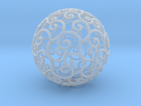 Triskel celtic sphere 3b ( 2,8+4 - 4 cm ) in Clear Ultra Fine Detail Plastic