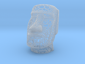 Moai Voronoi Style (Easter Island Sculpture) in Clear Ultra Fine Detail Plastic