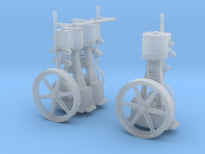 HO - S Two Vertical Steam Engines in Clear Ultra Fine Detail Plastic