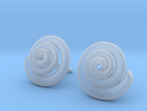 Spiral Earrings  in Clear Ultra Fine Detail Plastic