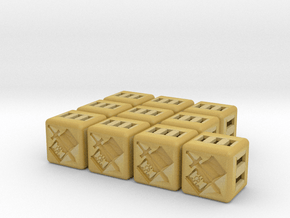 Grey Knights Dice - 10 pack in Tan Fine Detail Plastic