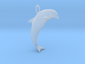 Dolphin Pendant in Clear Ultra Fine Detail Plastic