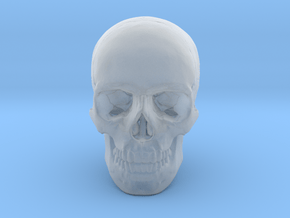 33mm 1.3in Human Skull (23mm/.9in wide) in Clear Ultra Fine Detail Plastic