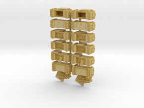 28mm - Ammo Boxes in Tan Fine Detail Plastic