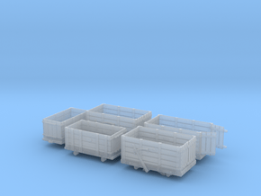 FR Wagon Multi Pack 7mm Scale  in Clear Ultra Fine Detail Plastic