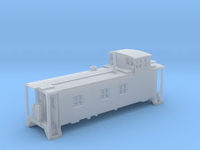 N scale DRGW 01400 Series Caboose  in Clear Ultra Fine Detail Plastic