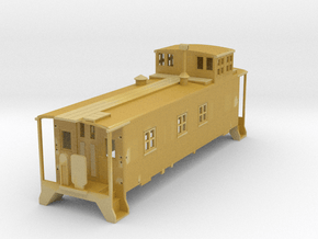 HO scale DRGW 01400 series caboose in Tan Fine Detail Plastic