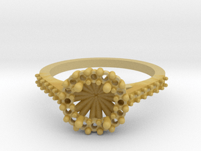 Cushion Halo Ring in Tan Fine Detail Plastic