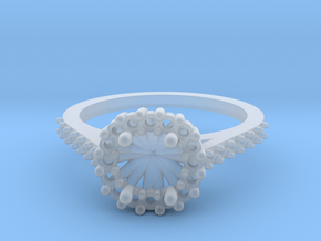Cushion Halo Ring in Clear Ultra Fine Detail Plastic