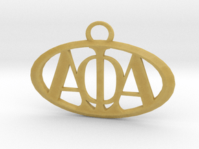 Alpha Phi Alpha Pendant in Tan Fine Detail Plastic