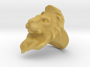 Lion Ring Size 7 in Tan Fine Detail Plastic