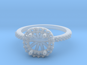 Cushion Engagement Ring in Clear Ultra Fine Detail Plastic