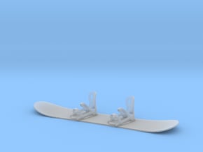 Mini Snowboard in Clear Ultra Fine Detail Plastic