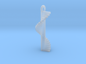 Stairway Pendant in Clear Ultra Fine Detail Plastic