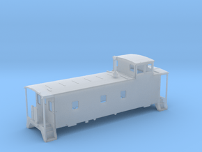 HO scale DRGW 01469-  caboose  in Clear Ultra Fine Detail Plastic