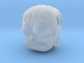 Reversible Frankenstein head pendant in Clear Ultra Fine Detail Plastic