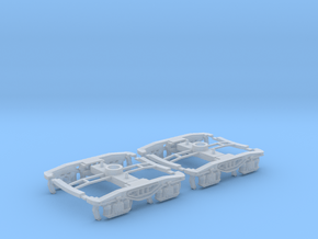 TT Scale Y25 Type Chassis 2pcs (EU) in Clear Ultra Fine Detail Plastic