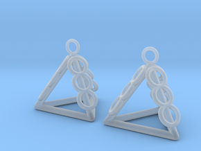 Pyramid triangle earrings serie 3 type 1 in Clear Ultra Fine Detail Plastic