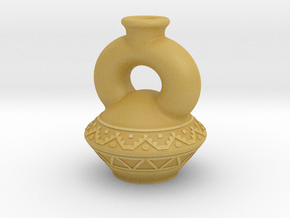 (1/4 Scale) Peruvian themed bottle in Tan Fine Detail Plastic