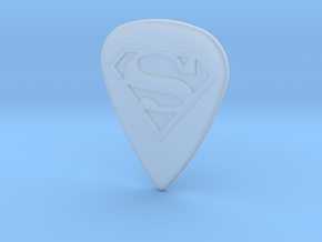 Superman Guitar Pick in Clear Ultra Fine Detail Plastic