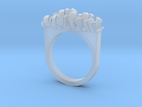 Rock Crystal Ring- Flat in Clear Ultra Fine Detail Plastic