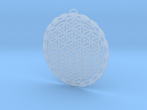 Flower of Life Pendant in Clear Ultra Fine Detail Plastic