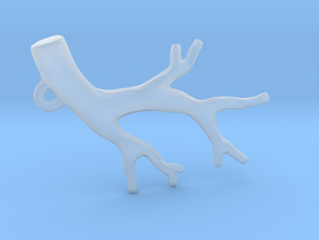 Branch Pendant- Simple in Clear Ultra Fine Detail Plastic