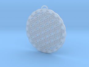 Flower of Life Pendant 2 in Clear Ultra Fine Detail Plastic
