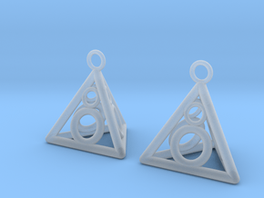 Pyramid triangle earrings serie 3 type 3 in Clear Ultra Fine Detail Plastic