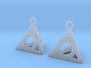 Pyramid triangle earrings serie 3 type 4 in Clear Ultra Fine Detail Plastic