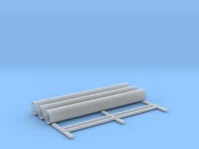 TT Scale Smmps Wagon Steel Tubes Cargo in Clear Ultra Fine Detail Plastic