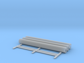 TT Scale Smmps Wagon Plastic Tubes Cargo in Clear Ultra Fine Detail Plastic