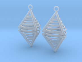  Pyramid triangle earrings serie 3 type 8 in Clear Ultra Fine Detail Plastic