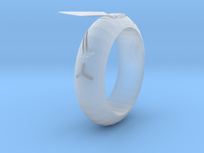 Arrowhead Ring in Clear Ultra Fine Detail Plastic