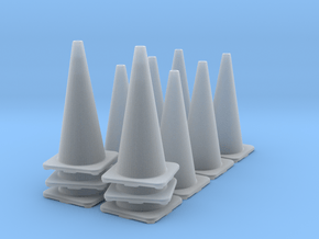 1/35 Road Cone Set in Clear Ultra Fine Detail Plastic