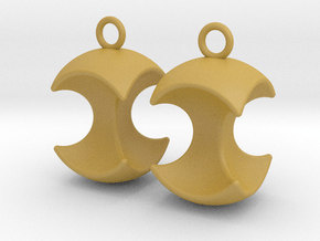 Apple earrings in Tan Fine Detail Plastic