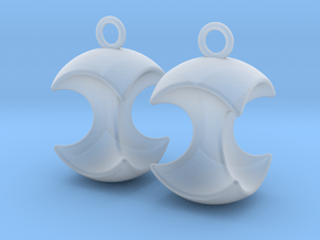 Apple earrings in Clear Ultra Fine Detail Plastic