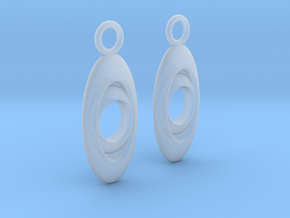 Drop earrings in Clear Ultra Fine Detail Plastic