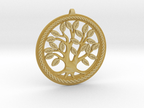 DNA/Tree Of Life Pendant ~ 45mm in Tan Fine Detail Plastic