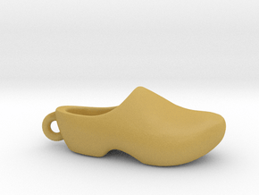 Wooden Shoe Keychain/Pendant (Klomp Sleutelhanger) in Tan Fine Detail Plastic