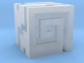 Nuva Cube in Clear Ultra Fine Detail Plastic