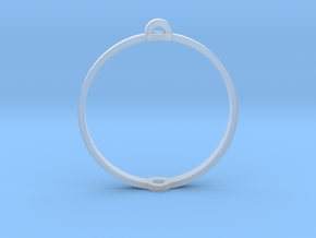World 1.25" (Ring) in Clear Ultra Fine Detail Plastic