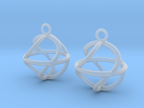 Twist ball earrings in Clear Ultra Fine Detail Plastic