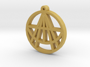 Astralizey Logo Pendant/Keychain in Tan Fine Detail Plastic