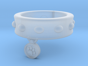 Dog Collar Ring in Clear Ultra Fine Detail Plastic