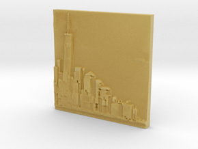 Manhattan Skyline in Tan Fine Detail Plastic